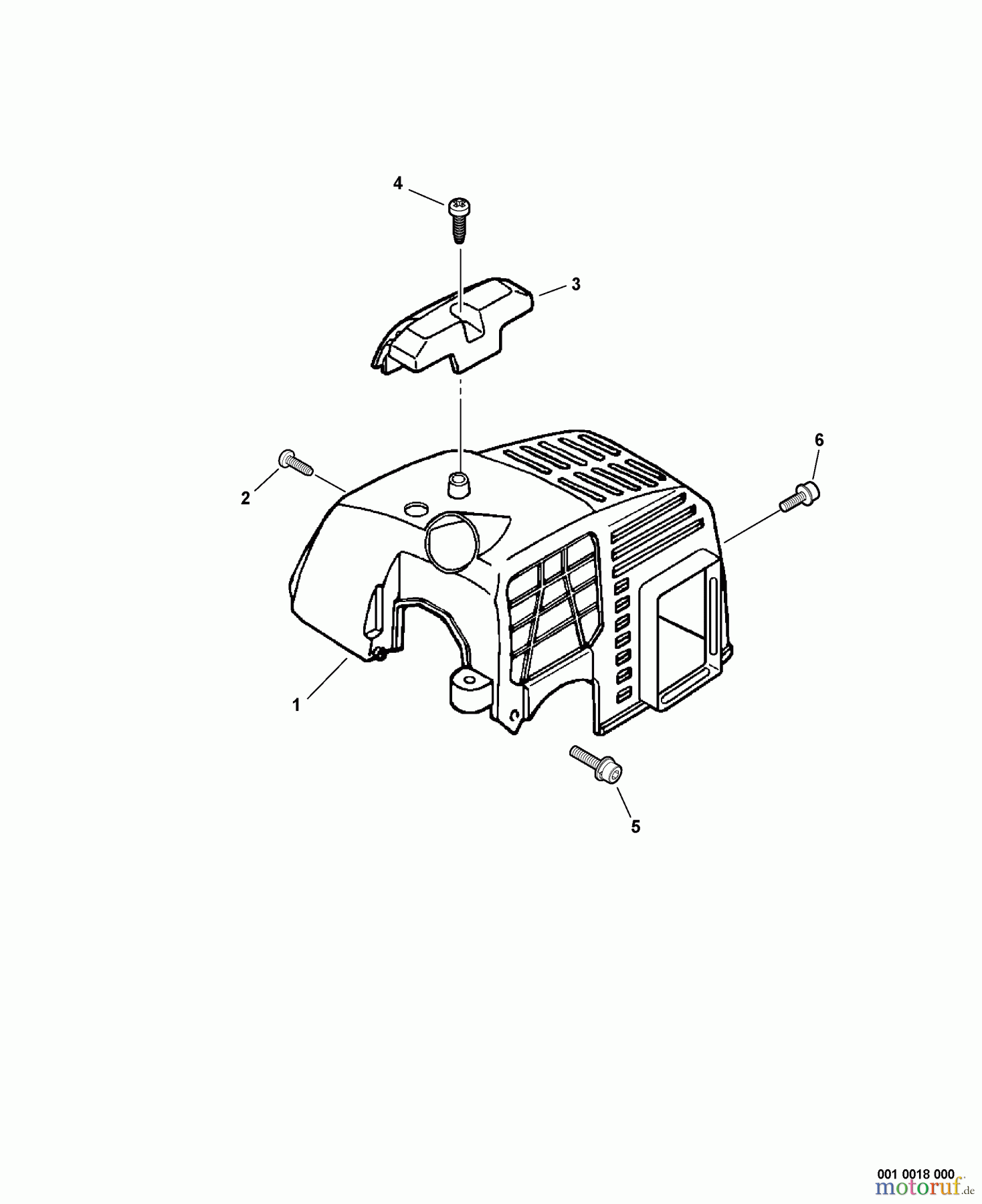 Echo Kantenschneider PE-200 - Echo Edger, S/N: S83013001001 - S83013999999 Cylinder Cover