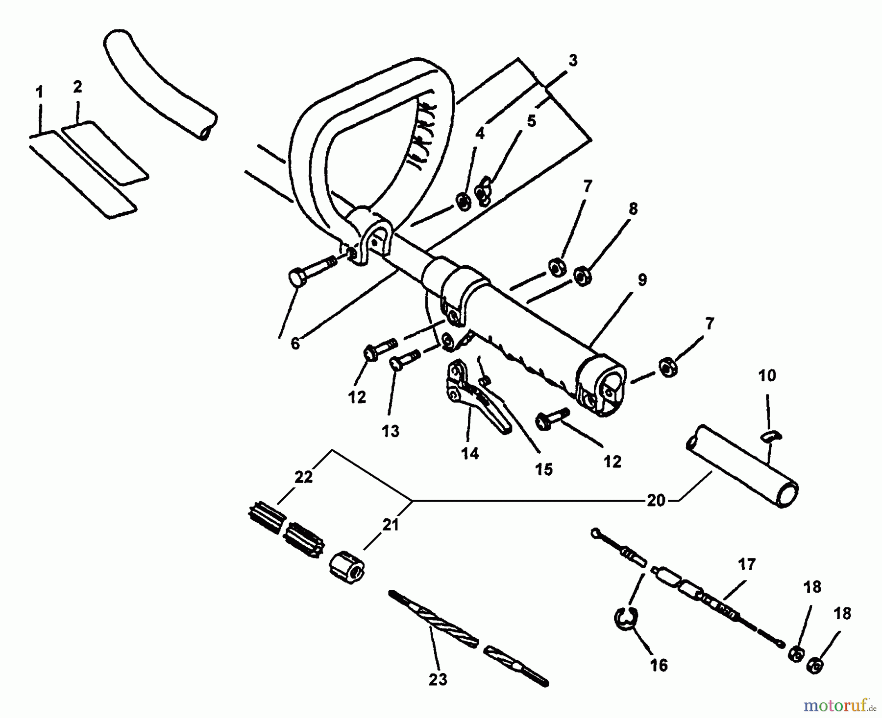  Echo Kantenschneider PE-2000 - Echo Edger (Type 1E) Driveshaft, Handles, Throttle