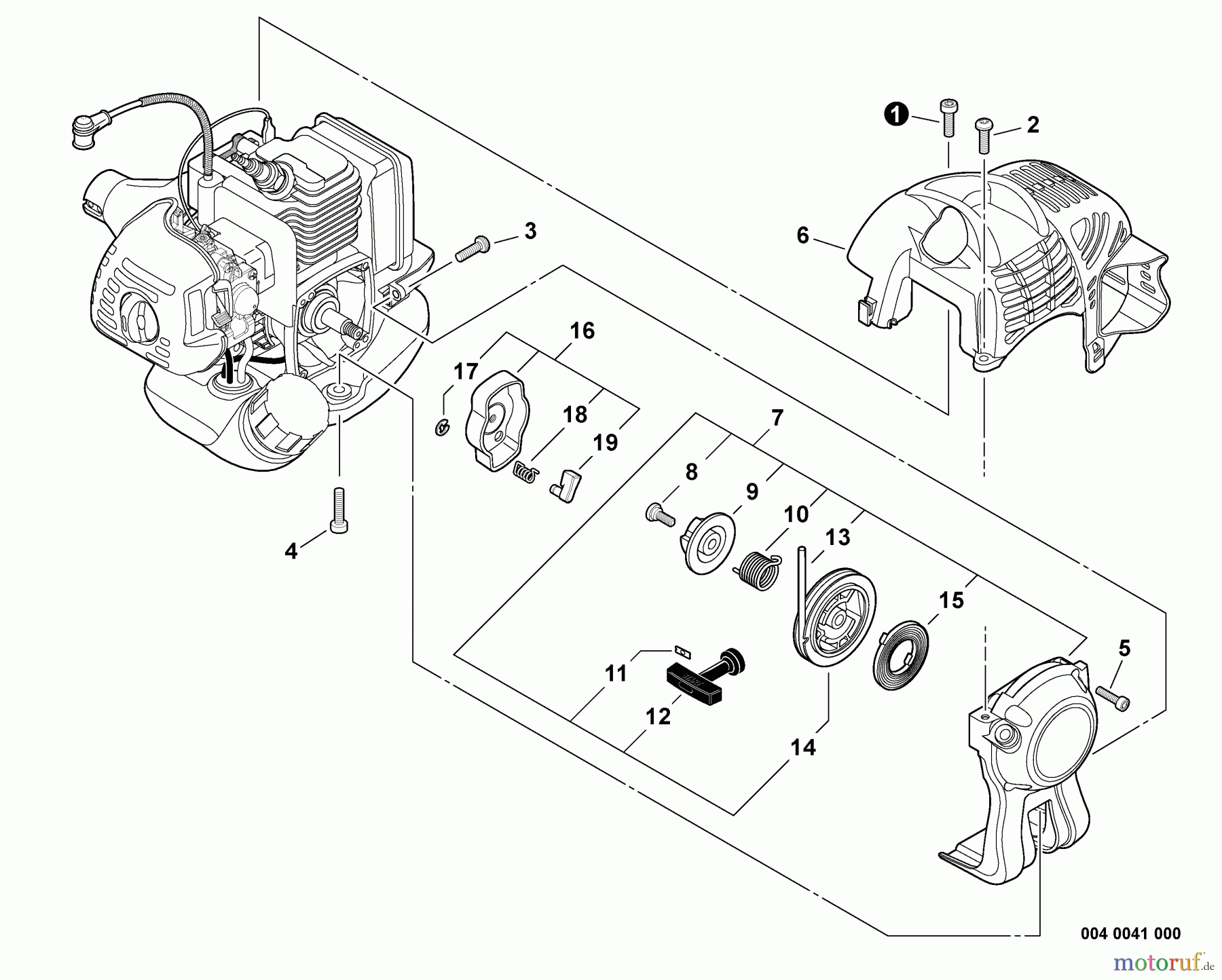 Echo Kantenschneider PE-225 - Echo Edger, S/N: S78611001001 - S78611999999 Engine Cover, Starter