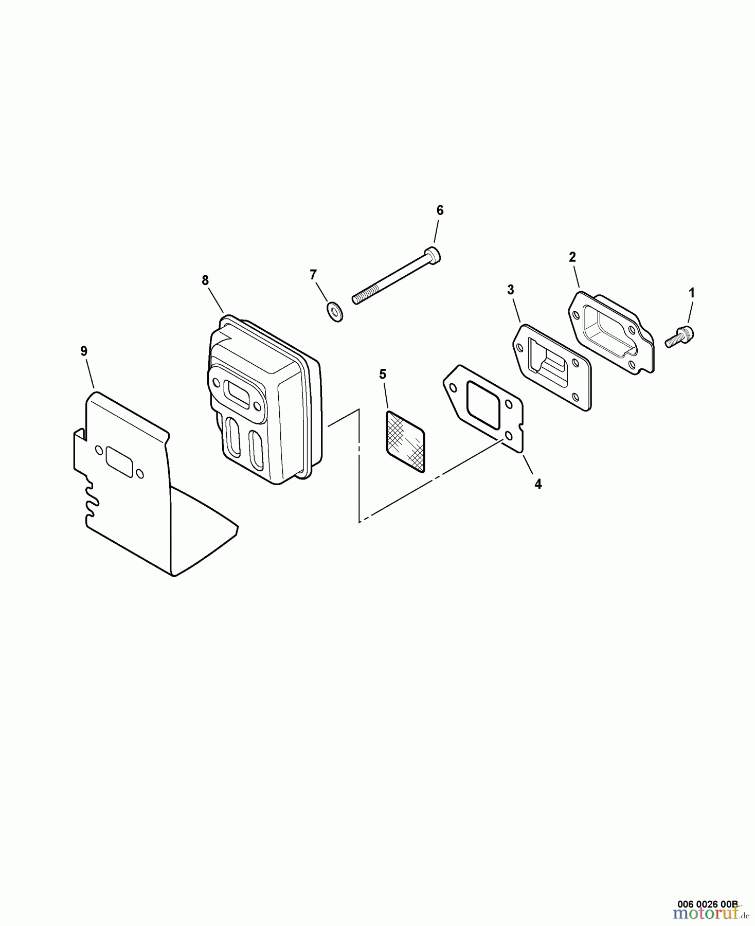  Echo Bläser / Sauger / Häcksler / Mulchgeräte	 ES-210 - Echo Shredder/Vacuum, S/N: P08711001001 - P08711999999 Exhaust  S/N: P07811003923 - P07811999999