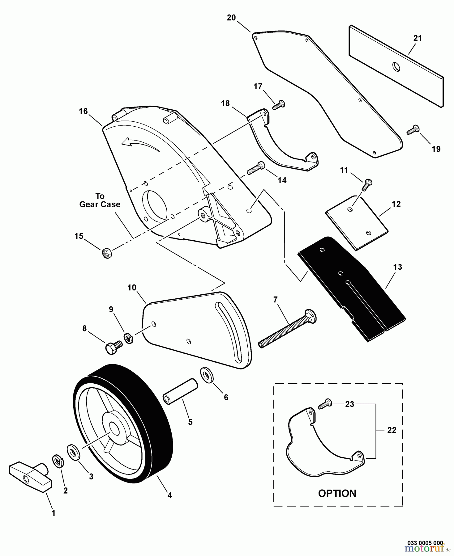  Echo Kantenschneider PE-311 - Echo Edger, S/N: 02001001 - 02999999 Edging Assembly -- Metal