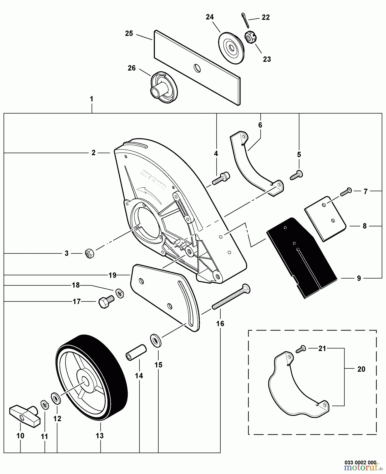 Echo Trimmer, Faden / Bürste PAS-225 - Echo Power Unit, S/N: S59511001001 - S59511003000 Edging Assembly -- Metal
