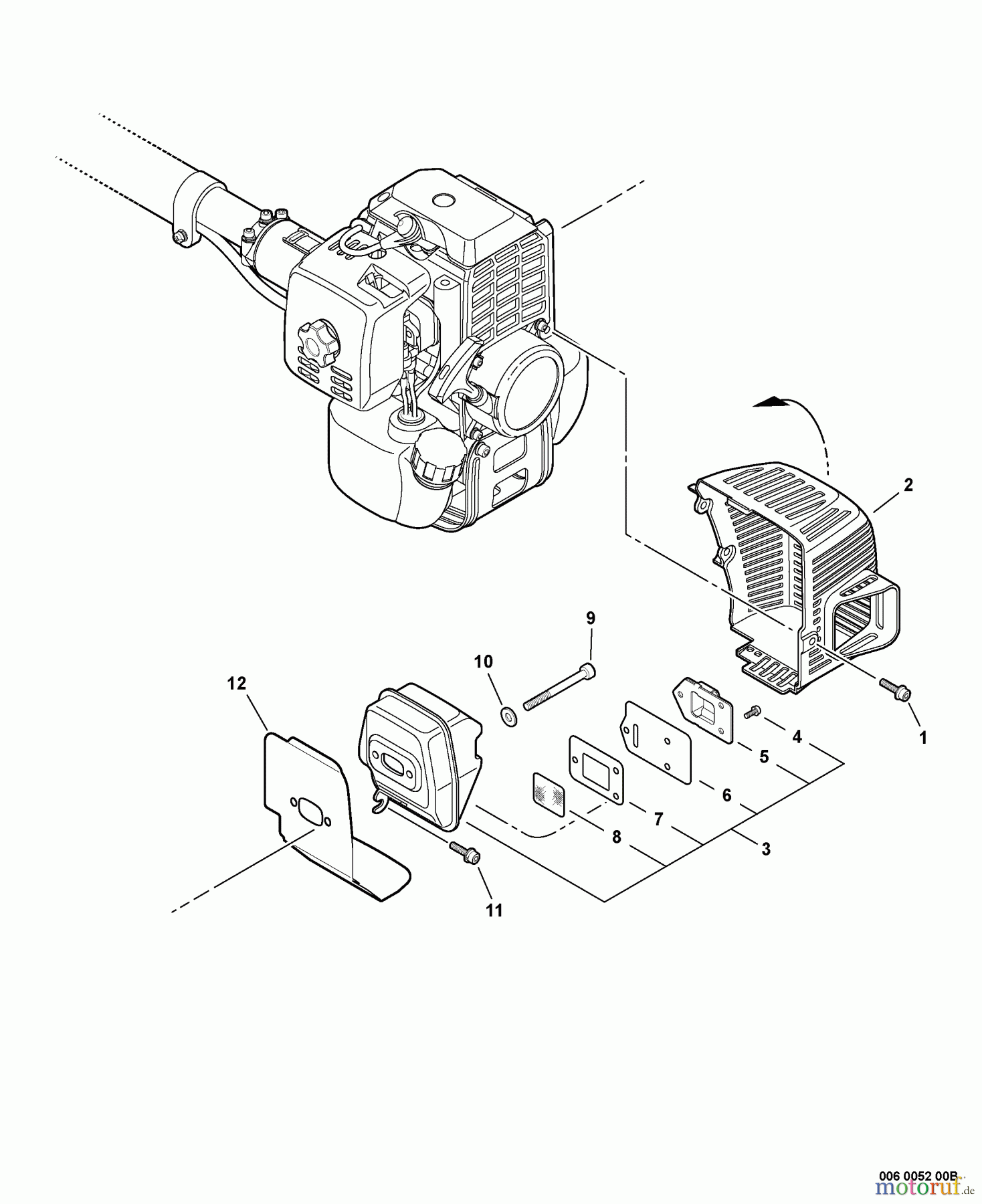 Echo Kantenschneider PE-311 - Echo Edger, S/N: S83513001001 - S83513999999 Exhaust