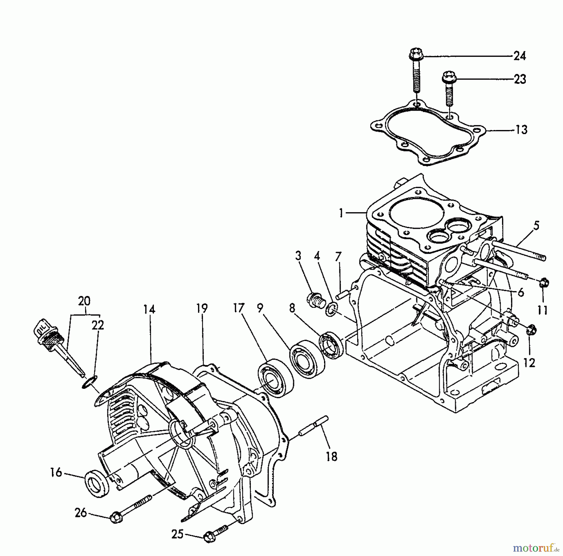 Echo Stromerzeuger EG-1500 - Echo Portable Generator, S/N: 03797 - 99999 Cylinder Block