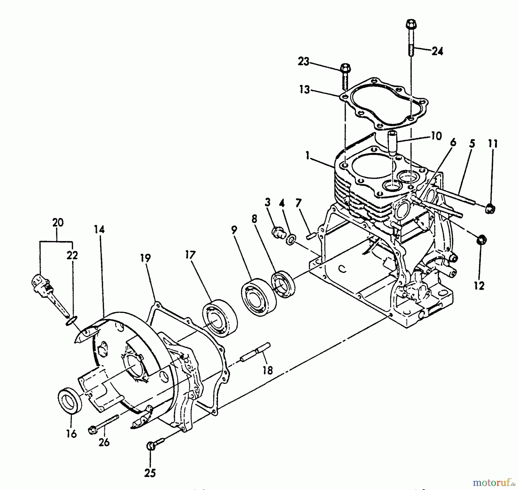 Echo Stromerzeuger EG-2300 - Echo Portable Generator, S/N: 01001 - 03371 Cylinder Body