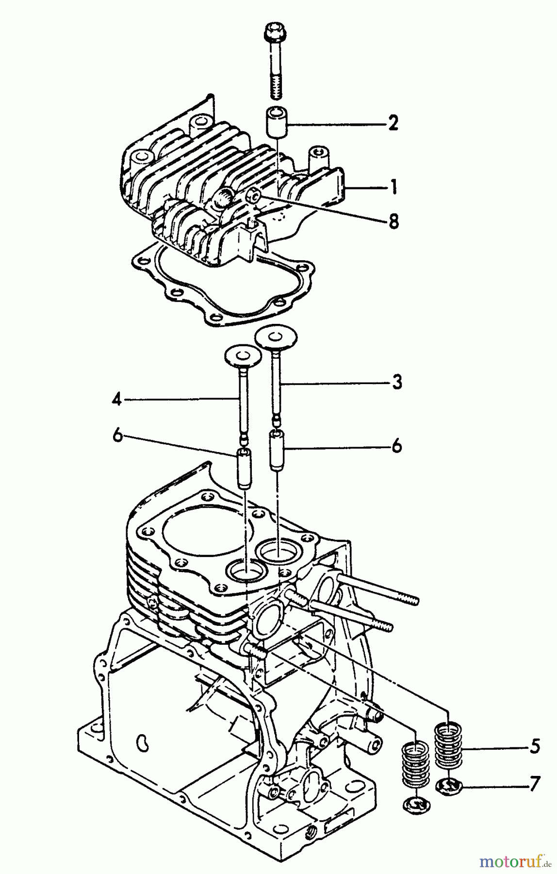 Echo Stromerzeuger EG-2300 - Echo Portable Generator, S/N: 01001 - 03371 Cylinder Head