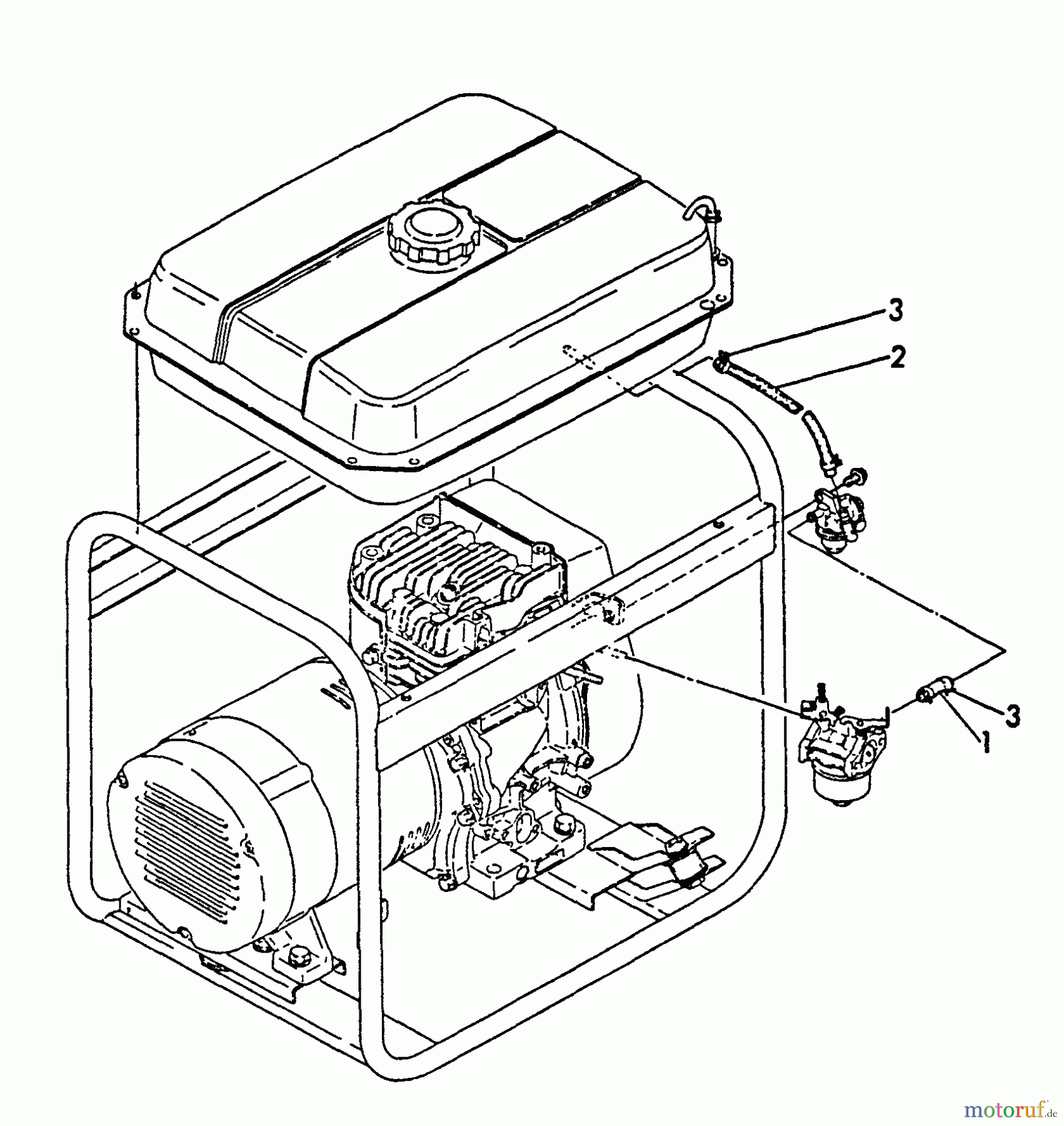 Echo Stromerzeuger EG-2300 - Echo Portable Generator, S/N: 01001 - 03371 Fuel Pipe