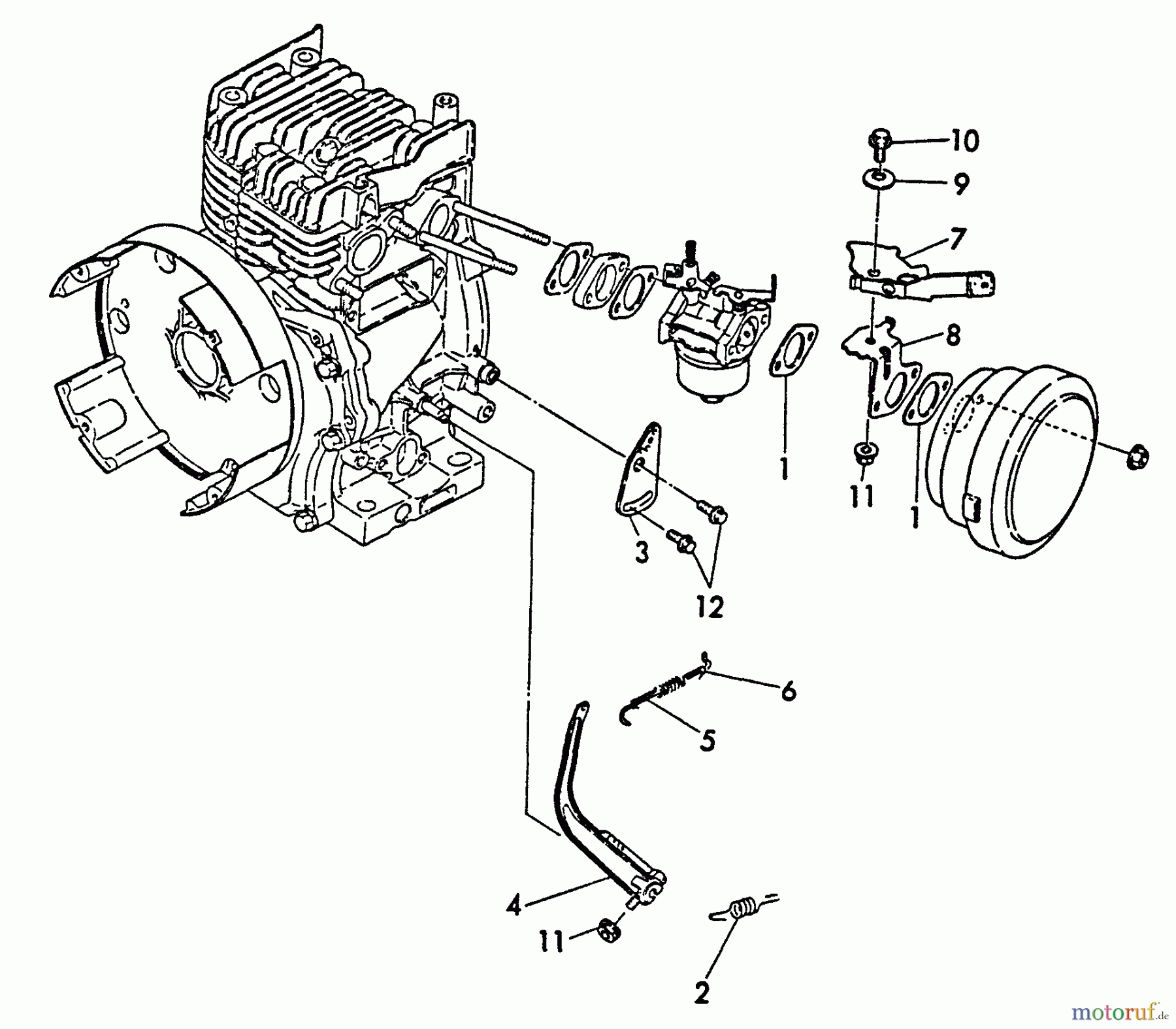 Echo Stromerzeuger EG-2300 - Echo Portable Generator, S/N: 01001 - 03371 Throttle, Governor Lever