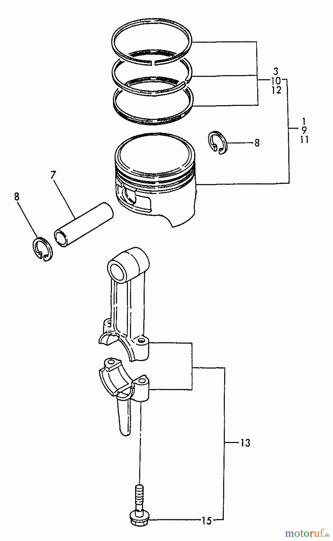 Echo Stromerzeuger EG-2300 - Echo Portable Generator, S/N: 03372 - 99999 Connecting Rod, Piston