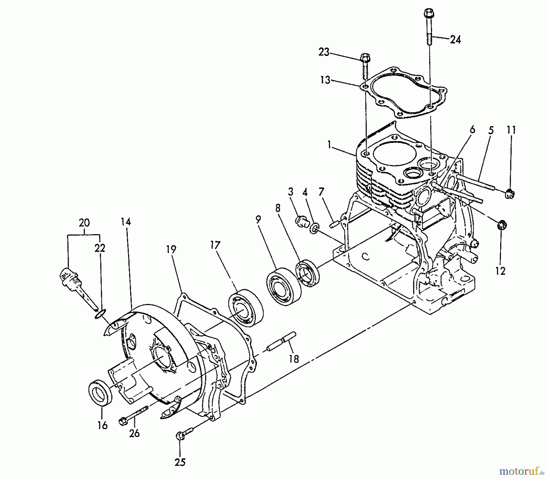Echo Stromerzeuger EG-2300 - Echo Portable Generator, S/N: 03372 - 99999 Cylinder Block