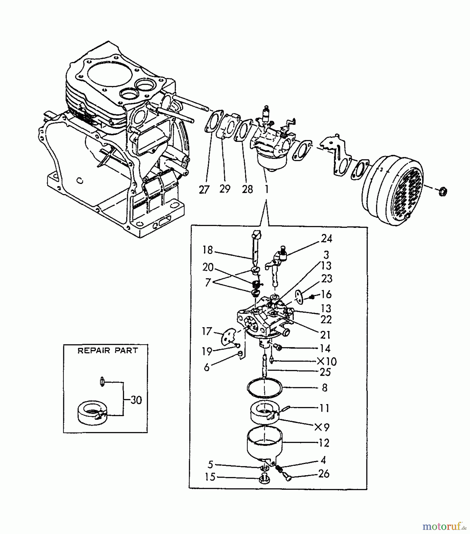 Echo Stromerzeuger EG-3500 - Echo Portable Generator, S/N: 02738 - 99999 Carburetor