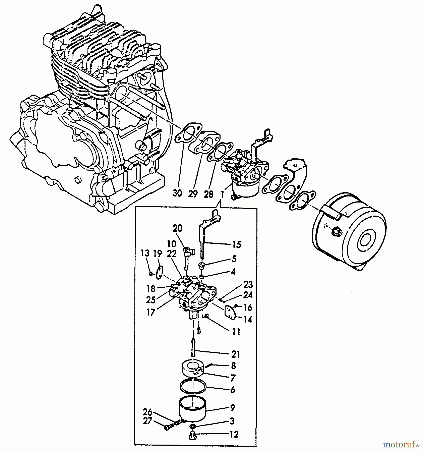 Echo Stromerzeuger EG-4300 - Echo Portable Generator, S/N: 00000 - 00845 Carburetor