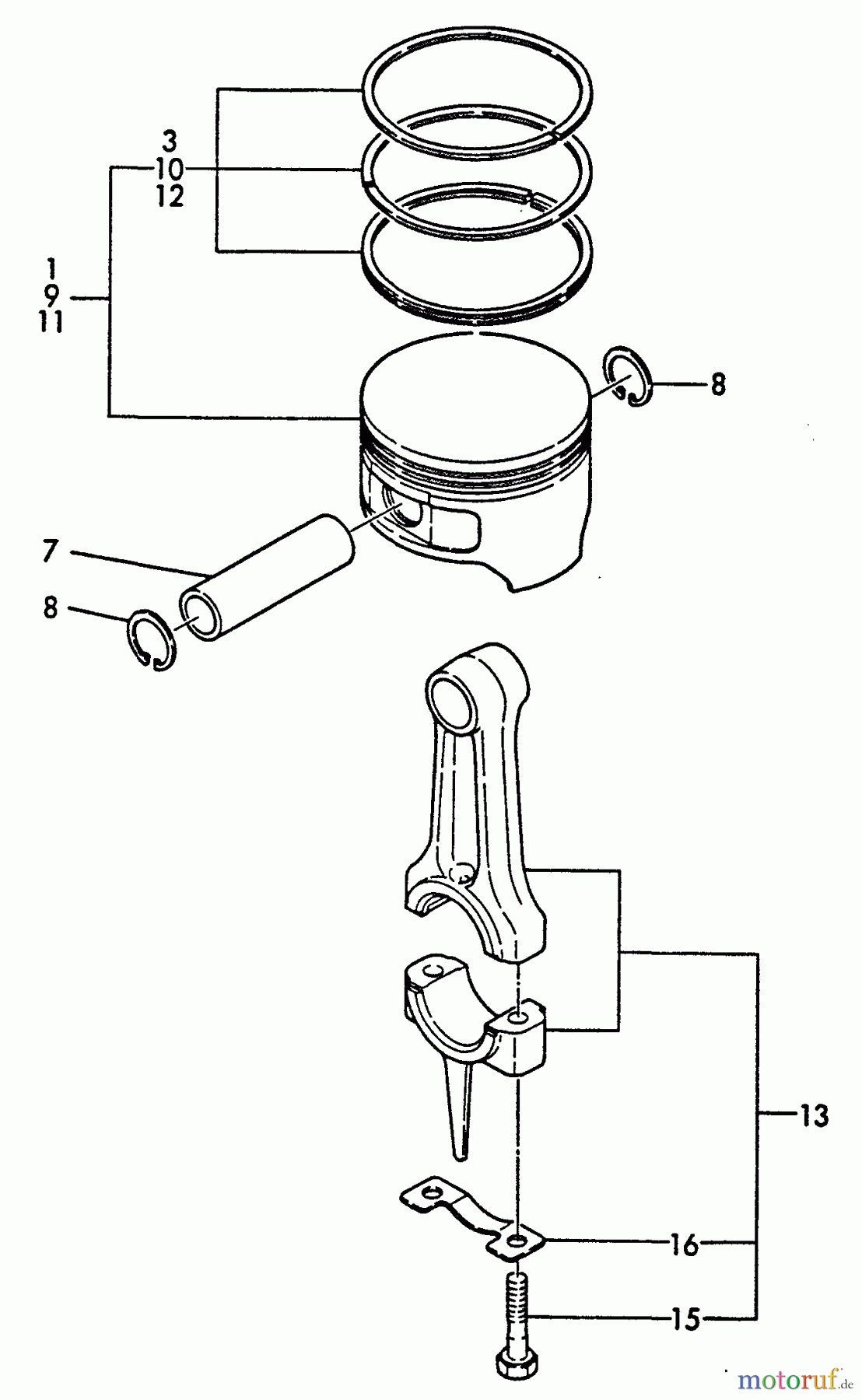 Echo Stromerzeuger EG-4300 - Echo Portable Generator, S/N: 00000 - 00845 Connecting Rod, Piston