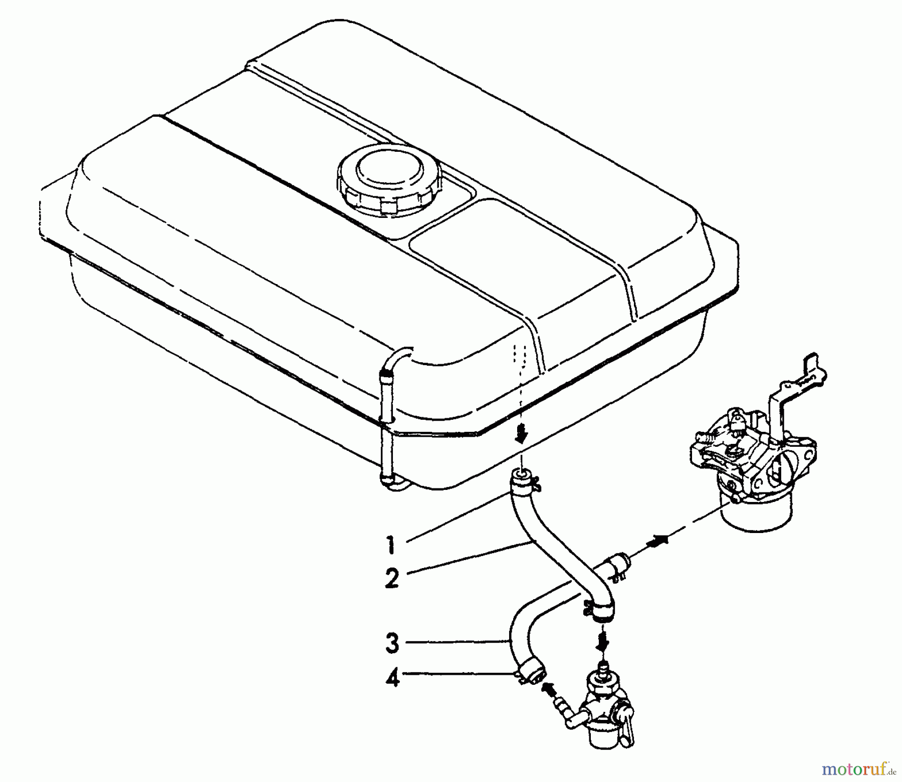Echo Stromerzeuger EG-4300 - Echo Portable Generator, S/N: 00000 - 00845 Fuel Line