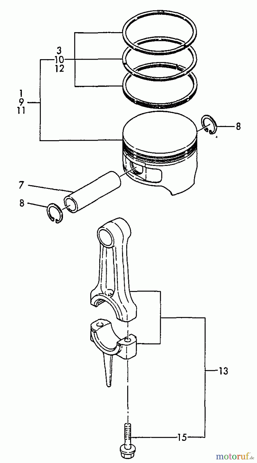 Echo Stromerzeuger EG-4300 - Echo Portable Generator, S/N: 00846 - 99999 Connecting Rod, Piston