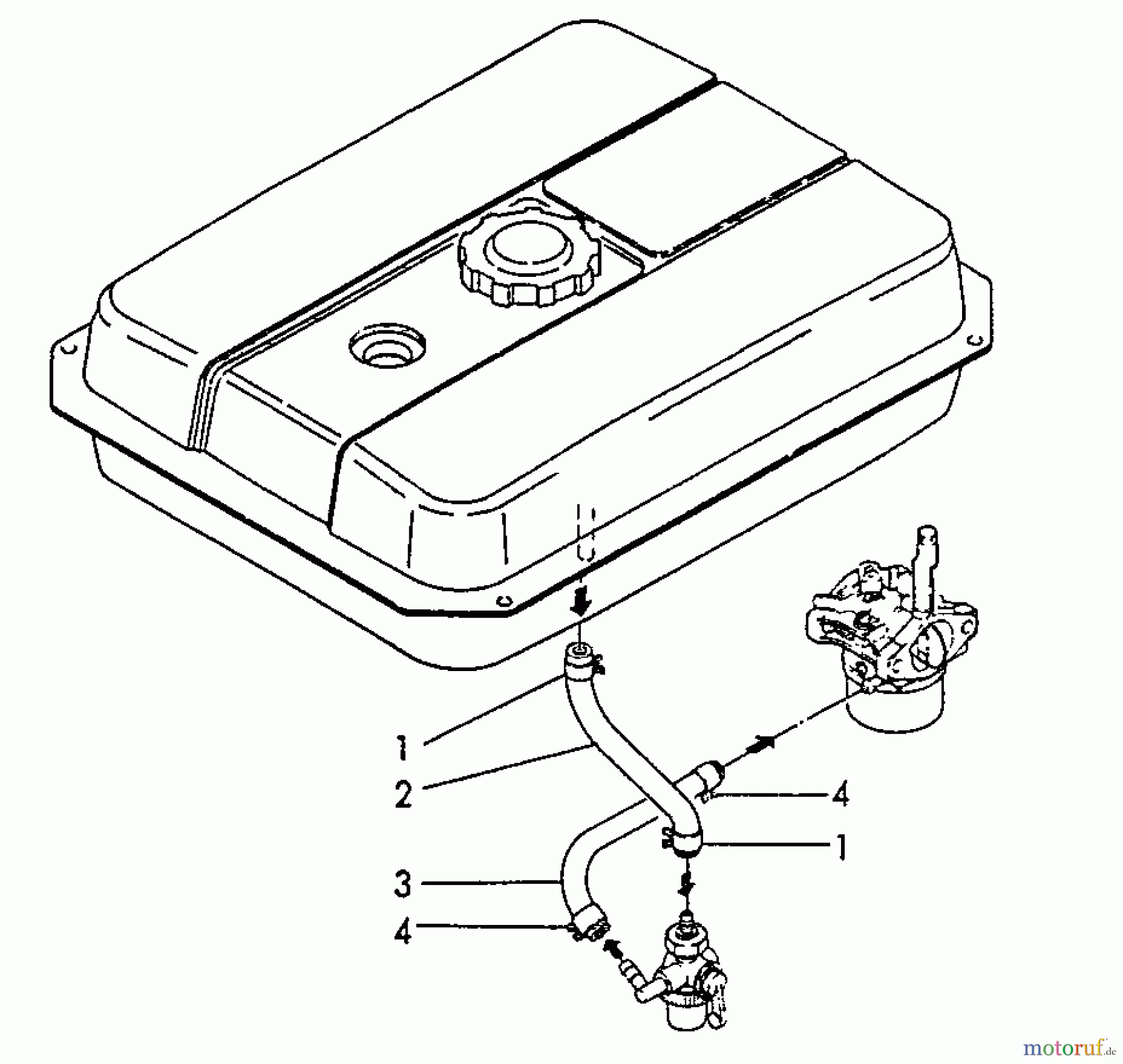 Echo Stromerzeuger EG-4300 - Echo Portable Generator, S/N: 00846 - 99999 Fuel Line