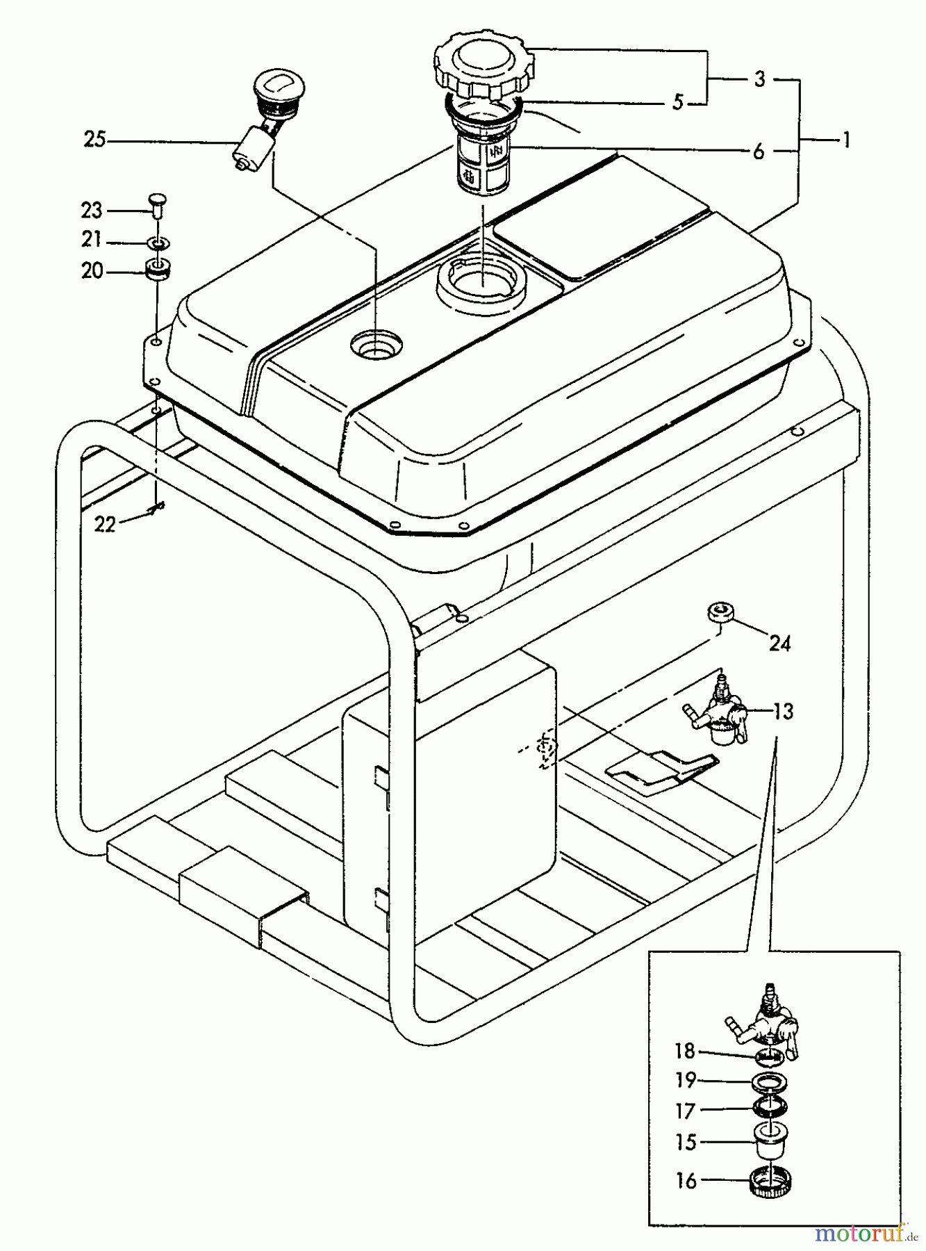 Echo Stromerzeuger EG-4300 - Echo Portable Generator, S/N: 00846 - 99999 Fuel Tank