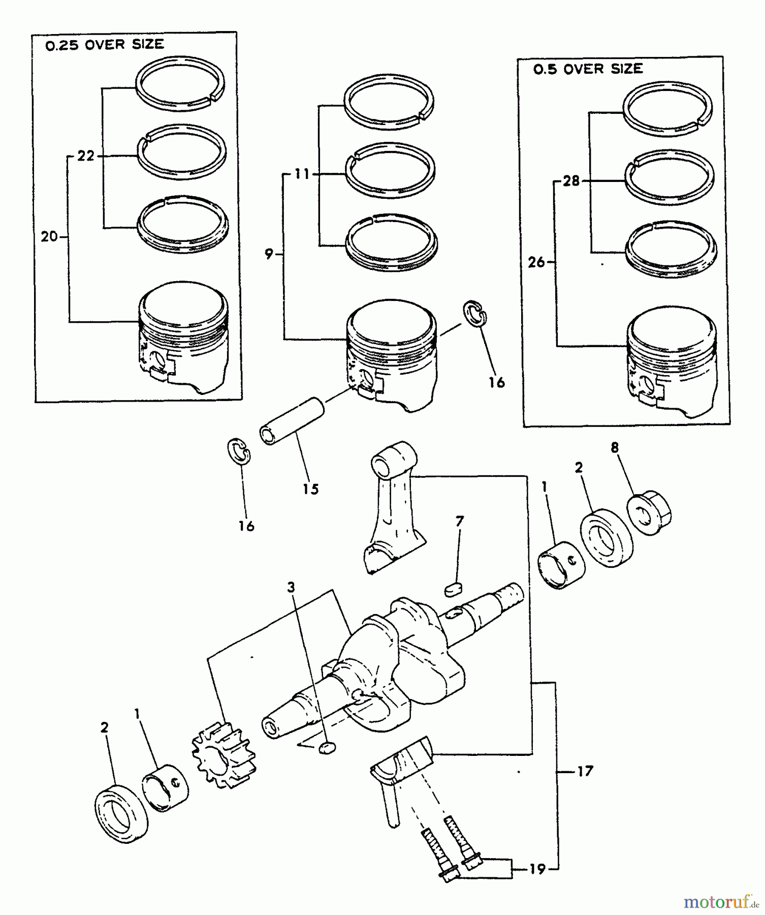  Echo Stromerzeuger EG-550 - Echo Portable Generator Bearing, Crankshaft, Piston, Rod