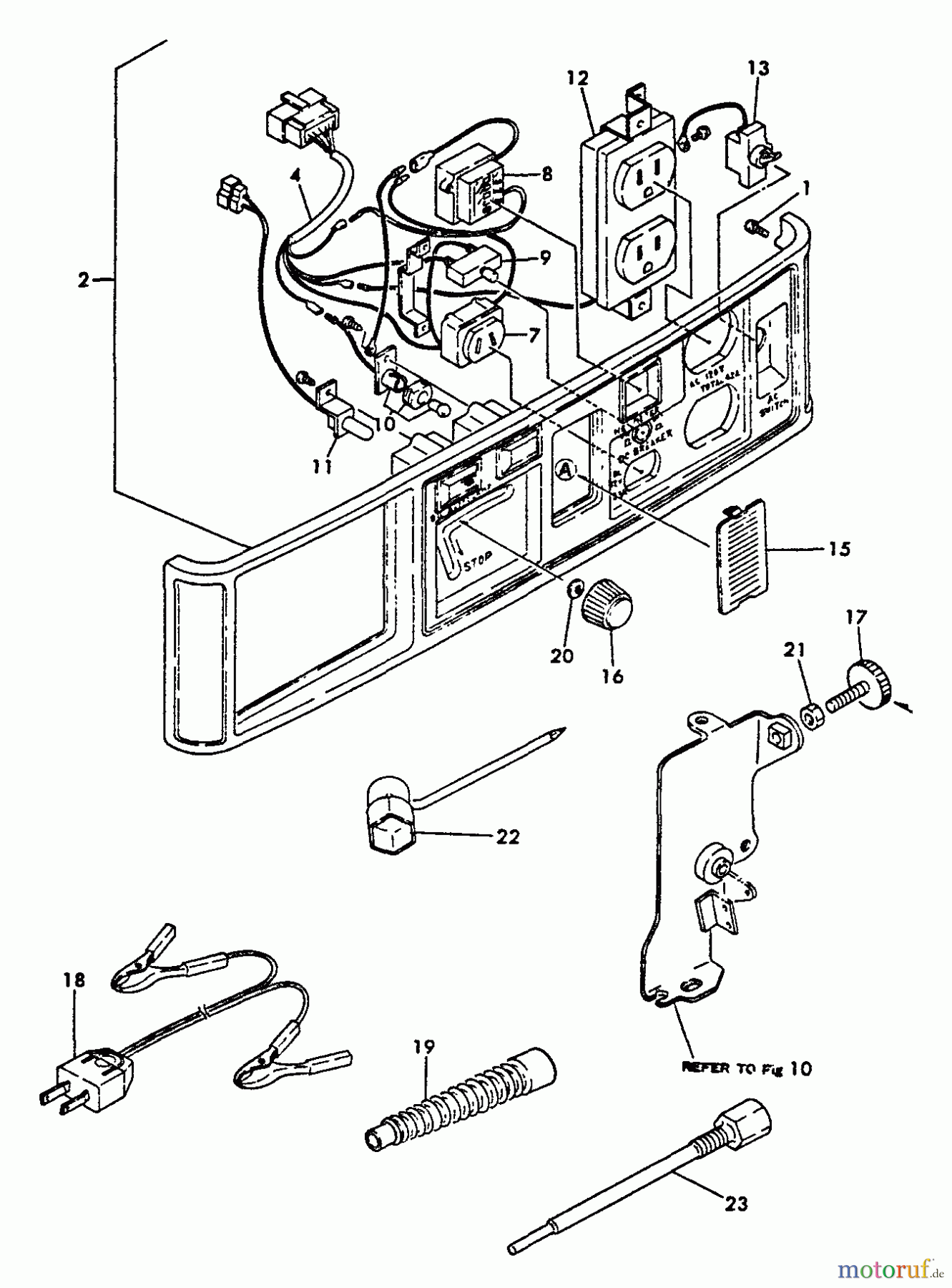 Echo Stromerzeuger EG-550 - Echo Portable Generator PANEL, TOOLS