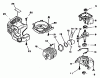 Echo HC-1001 - Hedge Trimmer, S/N: 001001 - 008000 Ersatzteile Engine, Crankcase, Fan Housing, Cover