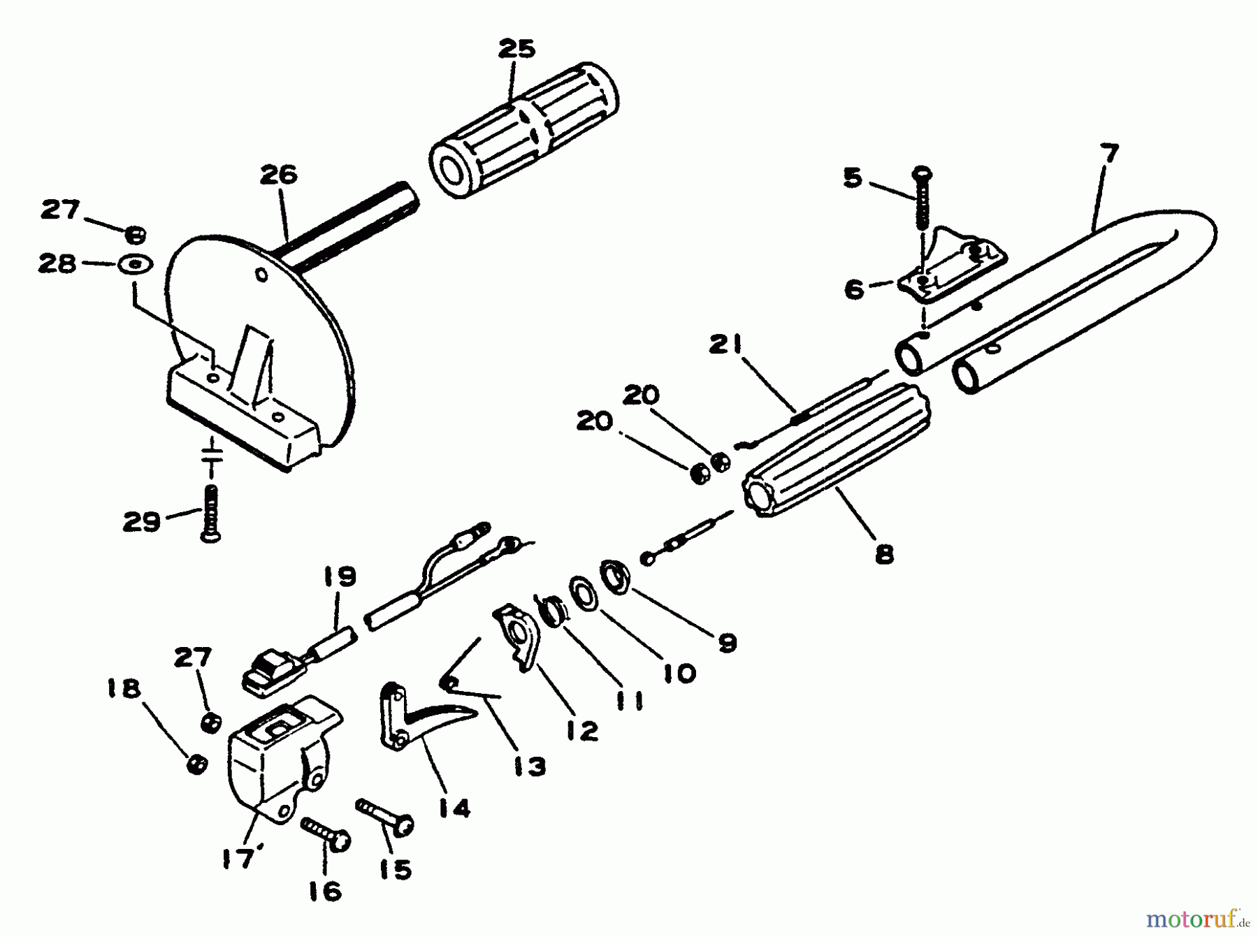 Echo Heckenscheren HC-1001 - Echo Hedge Trimmer, S/N: 001001 - 008000 Handles, Ignition Switch, Throttle