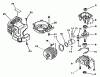 Echo HC-1001 - Hedge Trimmer, S/N: 008001 - 017000 Ersatzteile Engine, Crankcase, Fan Housing, Cover