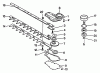 Echo HC-1001 - Hedge Trimmer, S/N: 017001 - 024000 Ersatzteile Gear Case, Blades, Clutch Drums