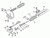 Echo HC-1001 - Hedge Trimmer, S/N: 017001 - 024000 Ersatzteile Handles, Ignition Switch, Throttle
