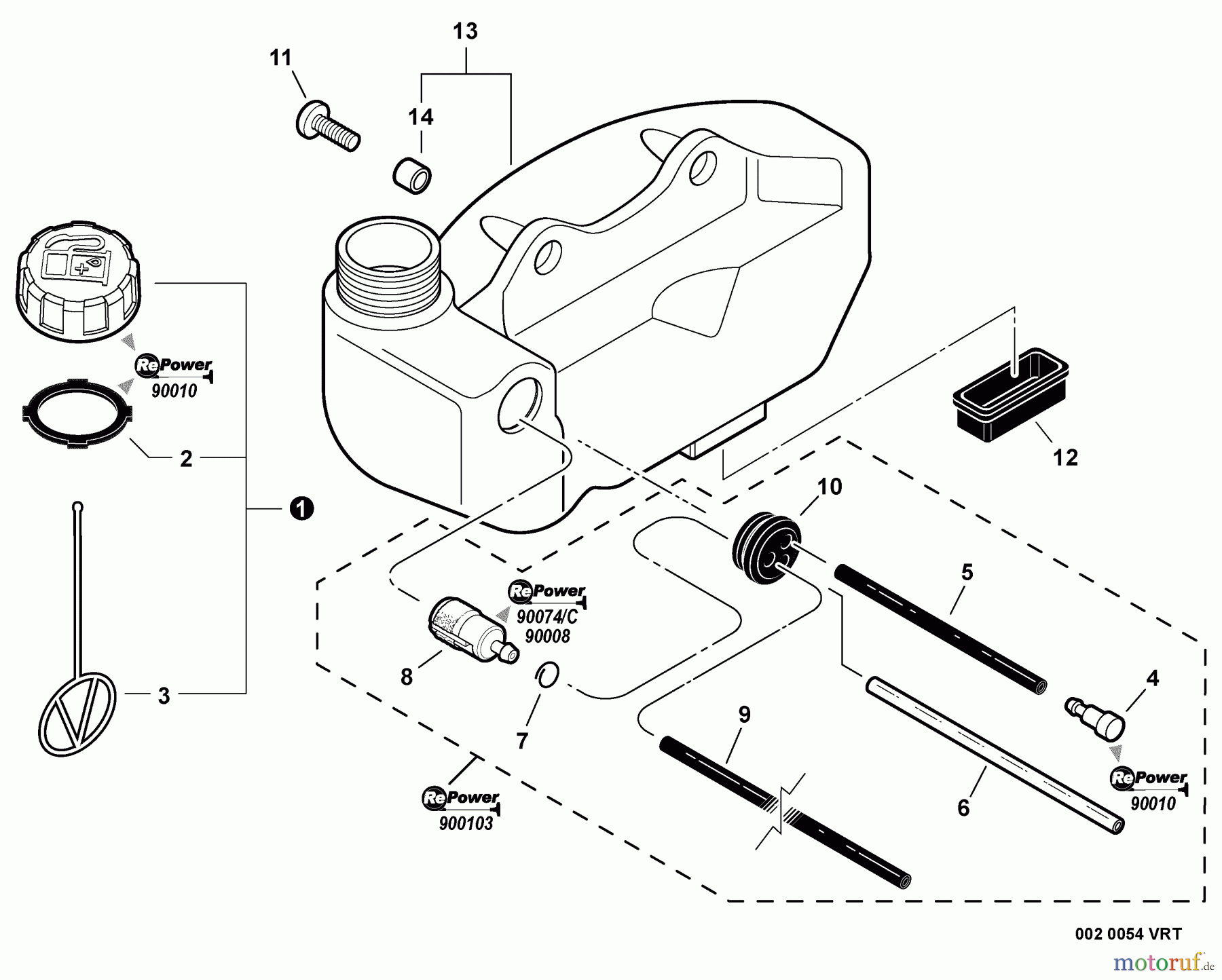  Echo Heckenscheren HC-150i - Echo Hedge Trimmer, S/N: S69911001001 - S69911999999 Fuel System  S/N: S69911001001 - S69911002791