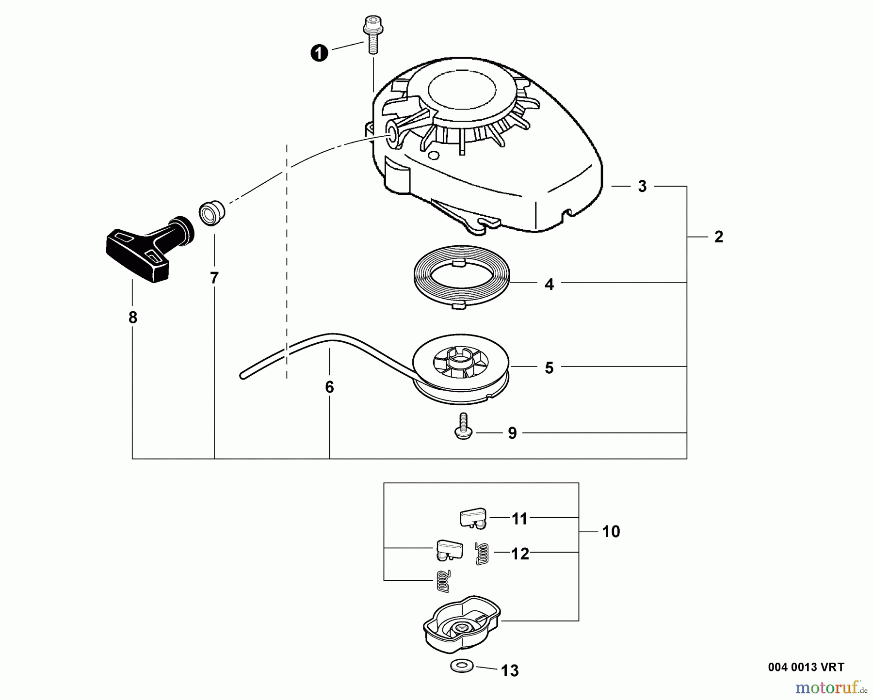 Echo Heckenscheren HC-150 - Echo Hedge Trimmer, S/N: S76112001001 - S76112999999 Starter -- Standard -- ORANGE