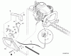 Echo HC-155 - Hedge Trimmer, S/N: S83713001001 - S83713999999 Ersatzteile Rear Handle, Ignition Switch, Throttle Cable