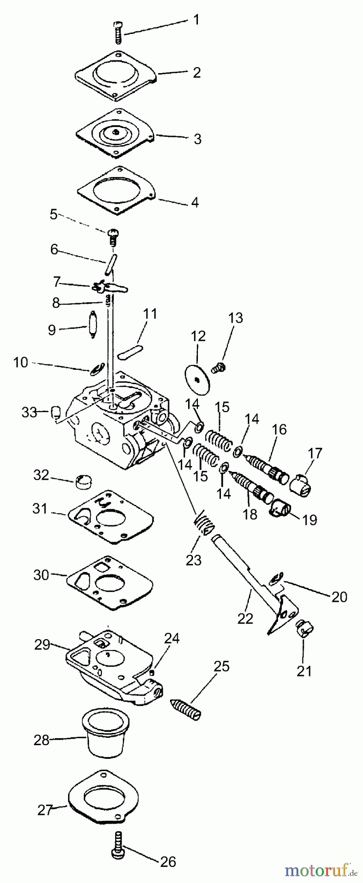 Echo Heckenscheren HC-1600 - Echo Hedge Trimmer (Type 1E) Carburetor