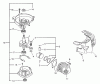 Echo HC-1600 - Hedge Trimmer (Type 1E) Ersatzteile Engine, Crank Case, Cylinder Cover