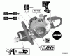 Echo HC-165 - Hedge Trimmer, S/N: S69411001001 - S69411999999 Ersatzteile Labels