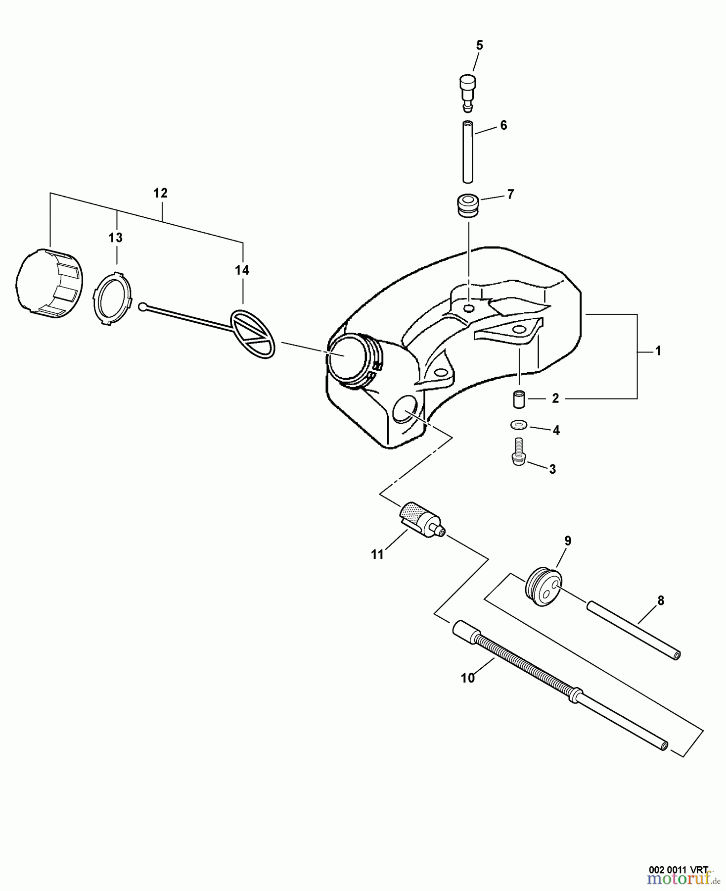  Echo Heckenscheren HC-180 - Echo Hedge Trimmer, S/N: S78012001001 - S78012999999 Fuel System