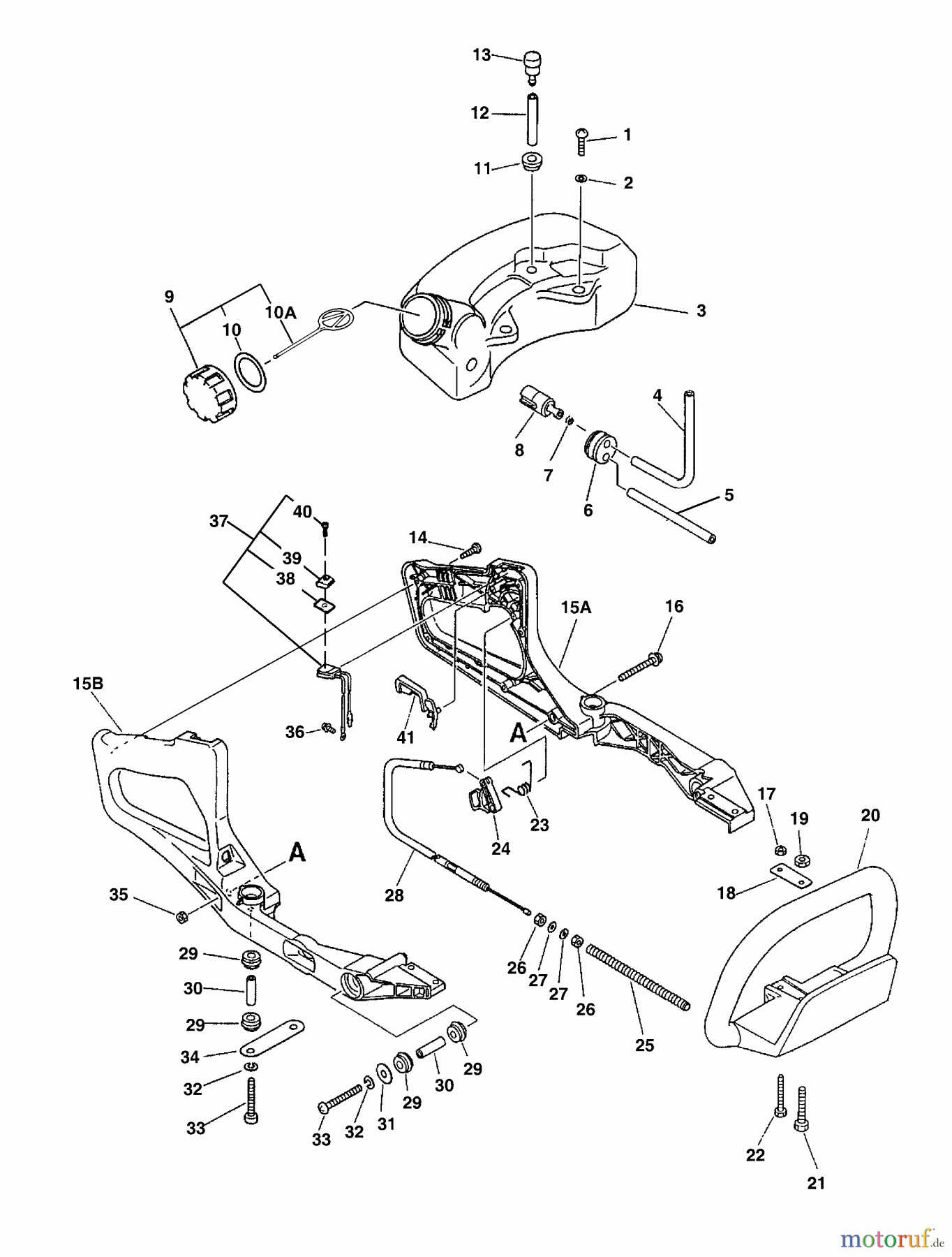 Echo Heckenscheren HC-1800 - Echo Hedge Trimmer (Type 1E) Fuel System, Oil System