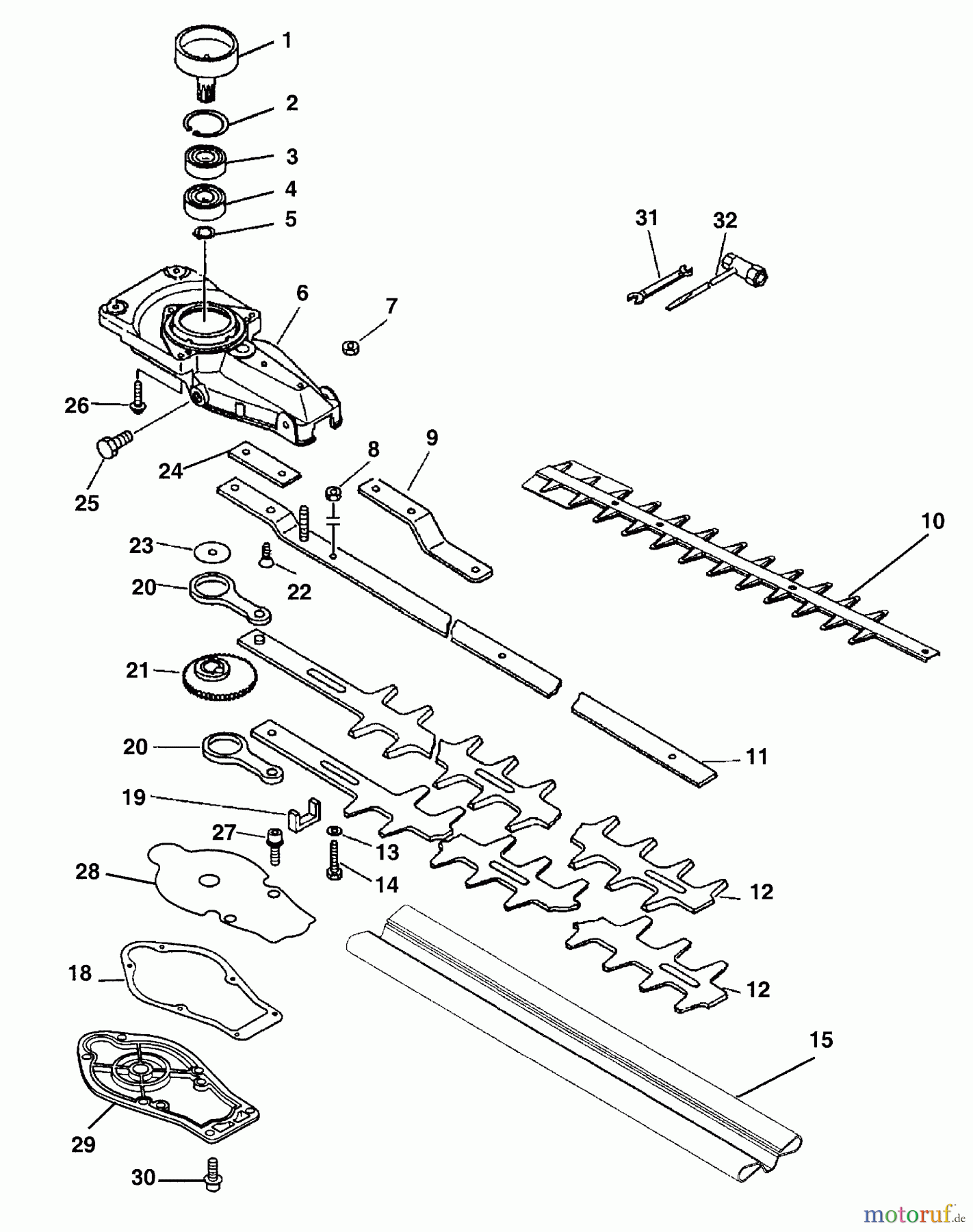  Echo Heckenscheren HC-1800 - Echo Hedge Trimmer (Type 1E) Handles, Throttle Control