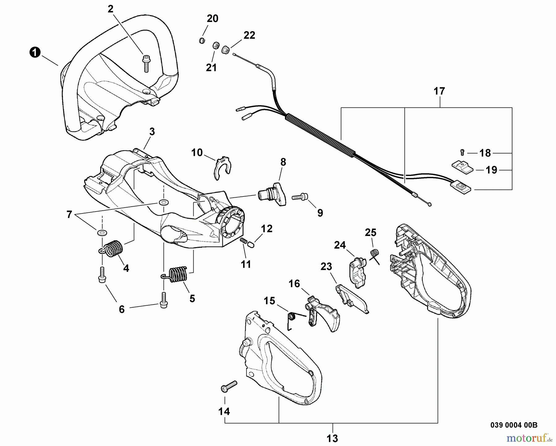 Echo Heckenscheren HC-165 - Echo Hedge Trimmer, S/N: S84013001001 - S84013999999 Handles, Frame, Throttle Control  S/N: S84013001138 - S84013999999
