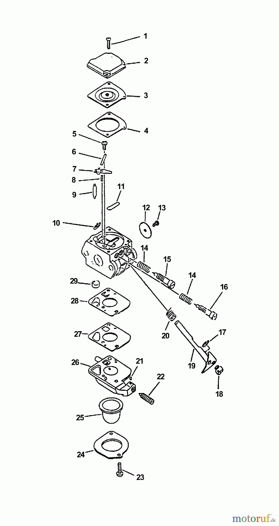 Echo Heckenscheren HC-2100 - Echo Hedge Trimmer Carburetor S/N: 012001_ Up