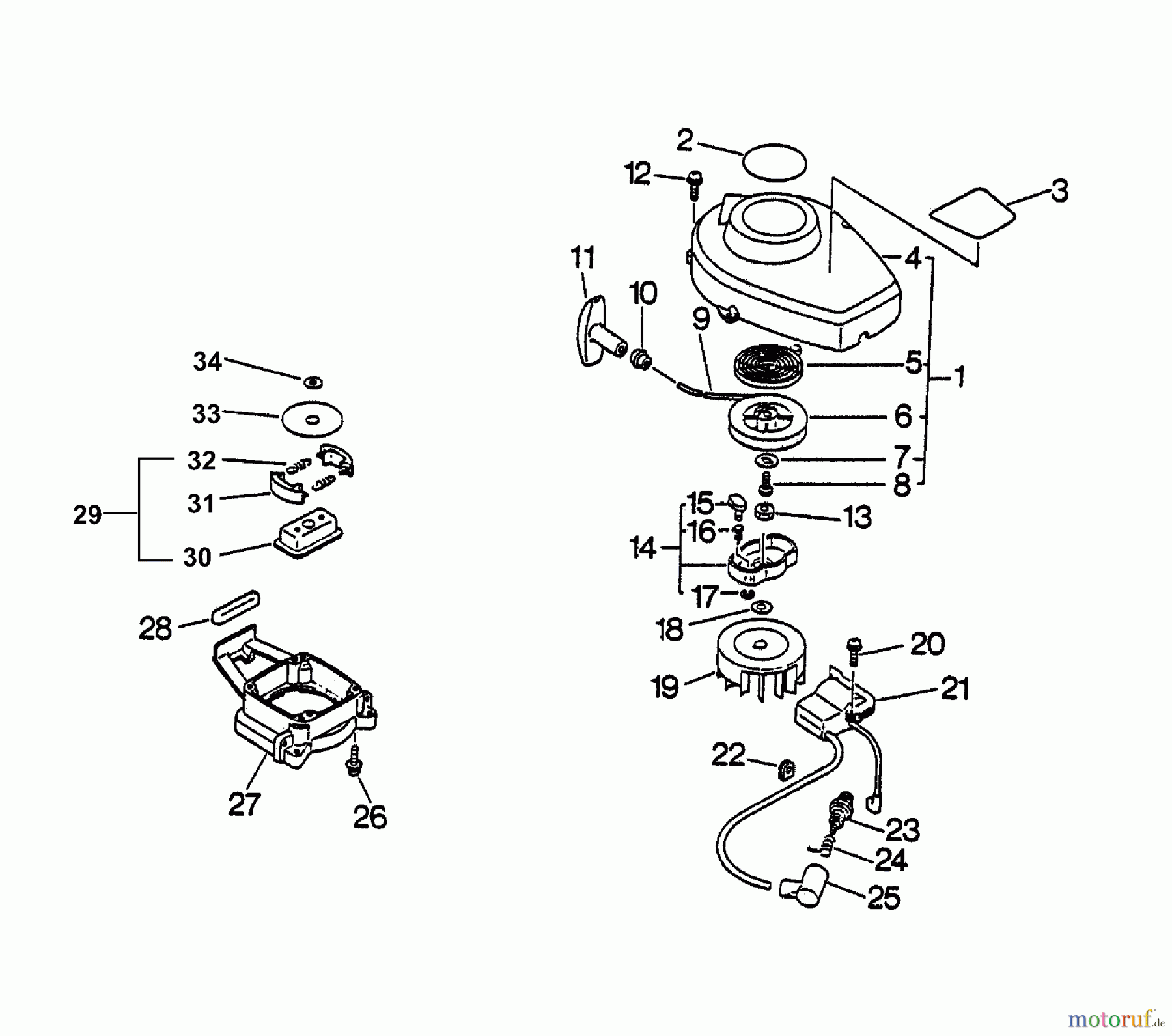Echo Heckenscheren HC-2100 - Echo Hedge Trimmer Clutch, Ignition, Starter