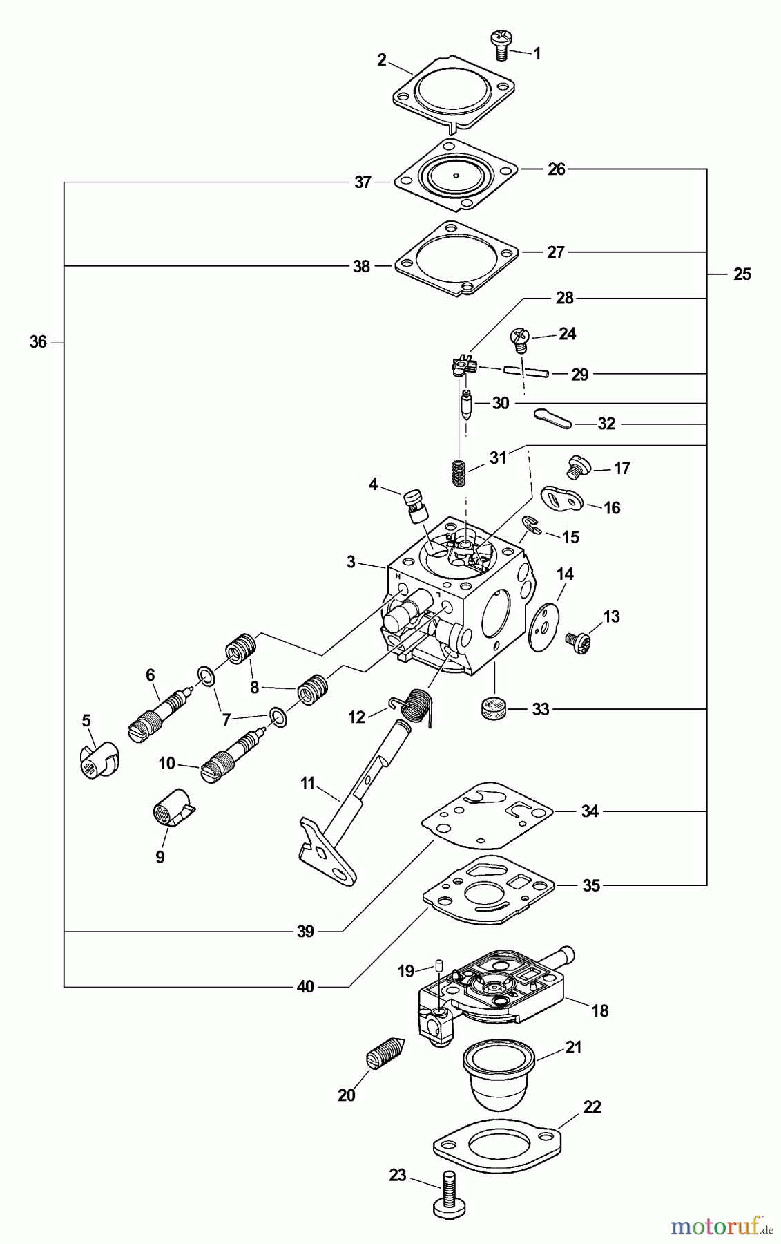  Echo Bläser / Sauger / Häcksler / Mulchgeräte	 ES-2400 - Echo Shredder/Vacuum (Type 1) Carburetor -- C1U-K44A  S/N: 001001-519978, Canada - 001001-029298