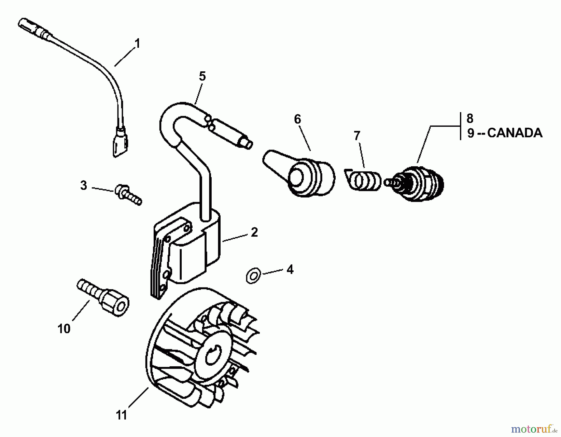Echo Bläser / Sauger / Häcksler / Mulchgeräte	 ES-2400 - Echo Shredder/Vacuum (Type 1E) Ignition  S/N: 001001 - 517452, CANADA -- 001001-027082