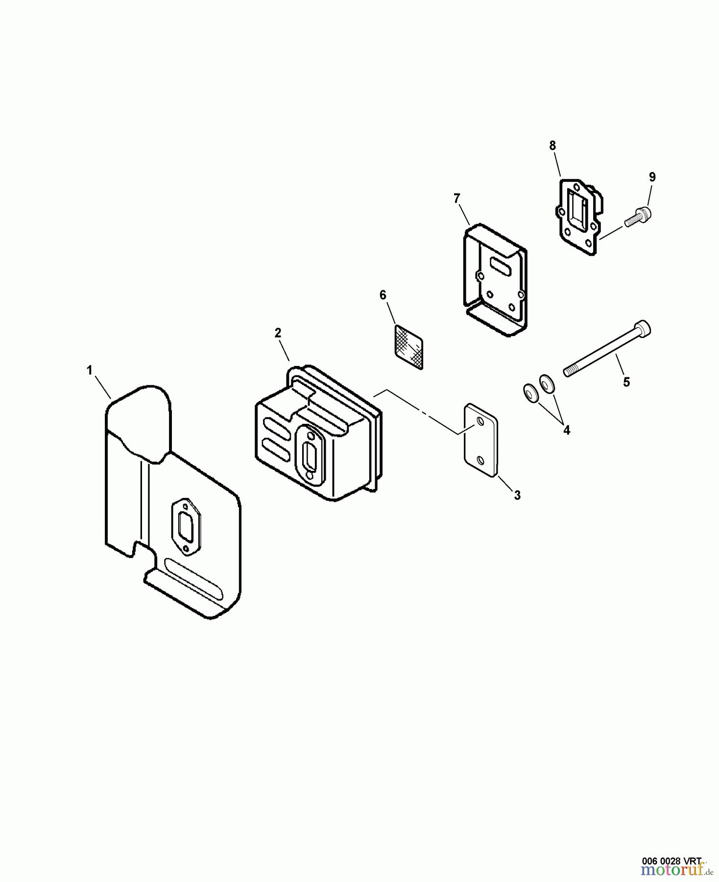 Echo Heckenscheren HC-230 - Echo Hedge Trimmer, S/N: S76512001001 - S76512999999 Exhaust