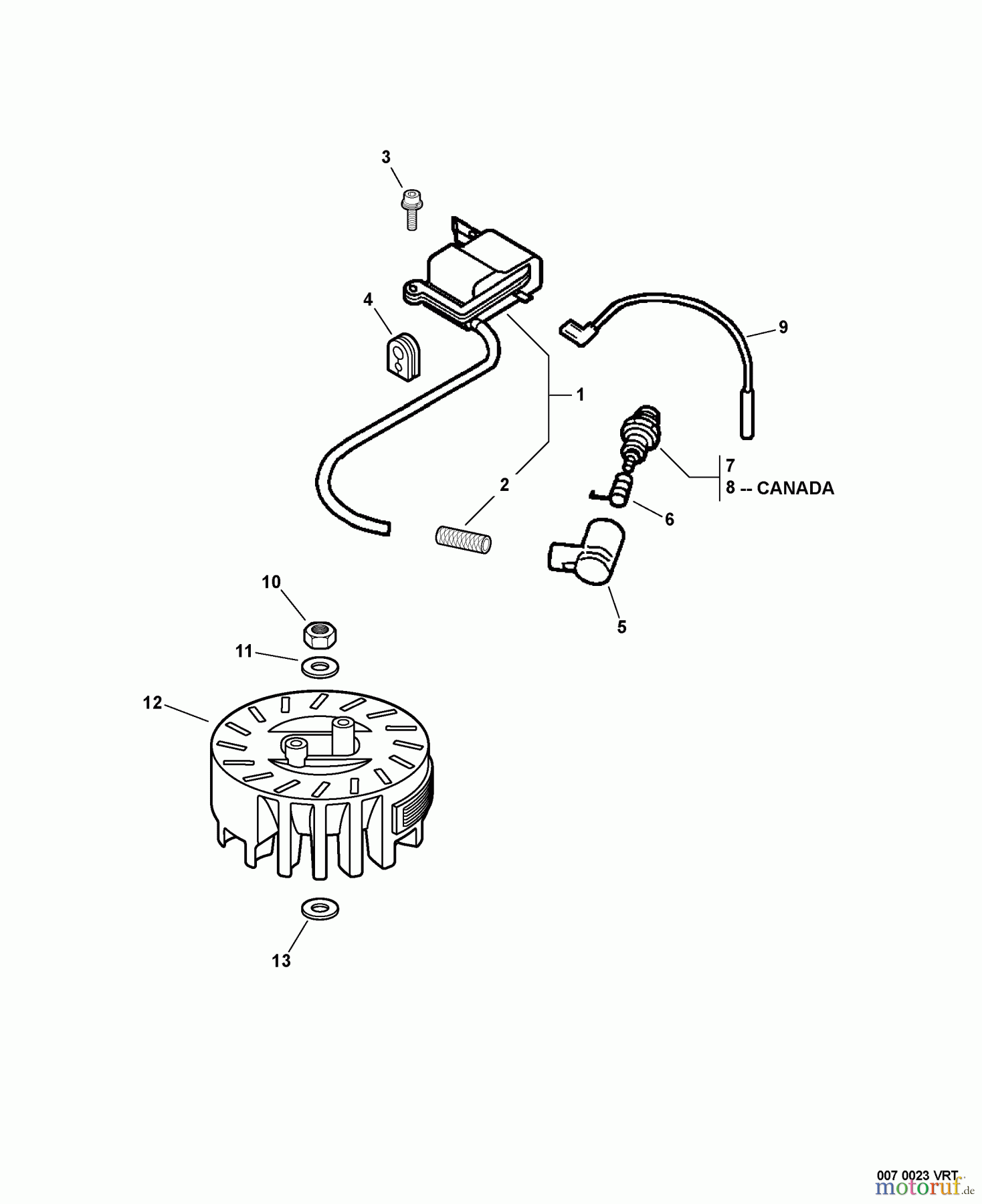 Echo Heckenscheren HC-230 - Echo Hedge Trimmer, S/N: S76512001001 - S76512999999 Ignition