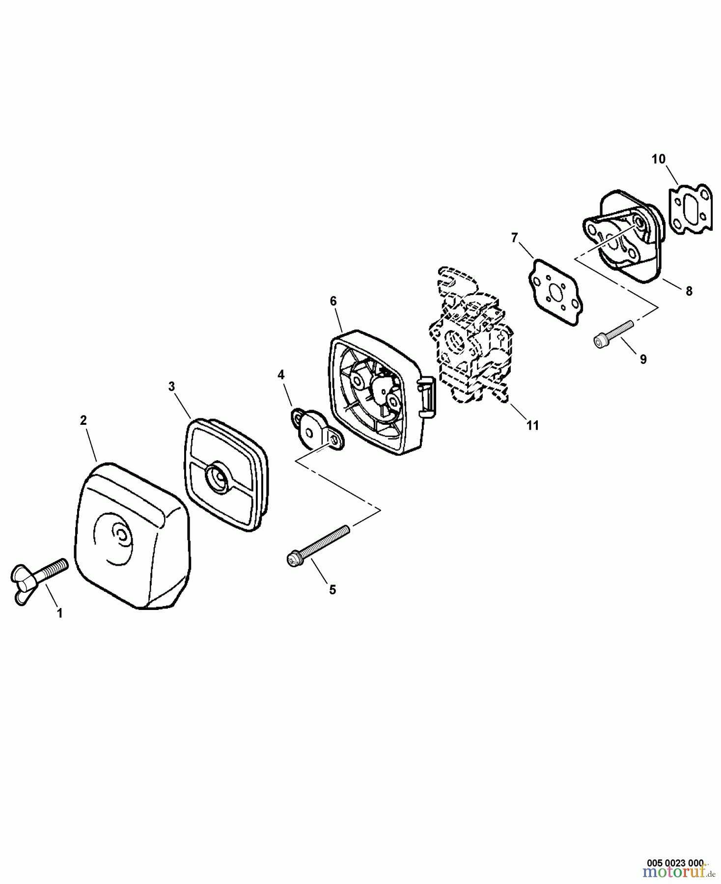 Echo Heckenscheren HC-230 - Echo Hedge Trimmer, S/N: S76512001001 - S76512999999 Intake