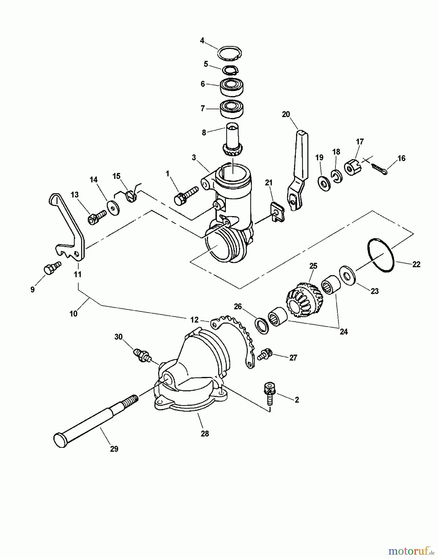 Echo Heckenscheren HCA-260 - Echo Hedge Trimmer, S/N: 06001001 - 06999999 Articulating Gear Case S/N: 06001001 - 06001500