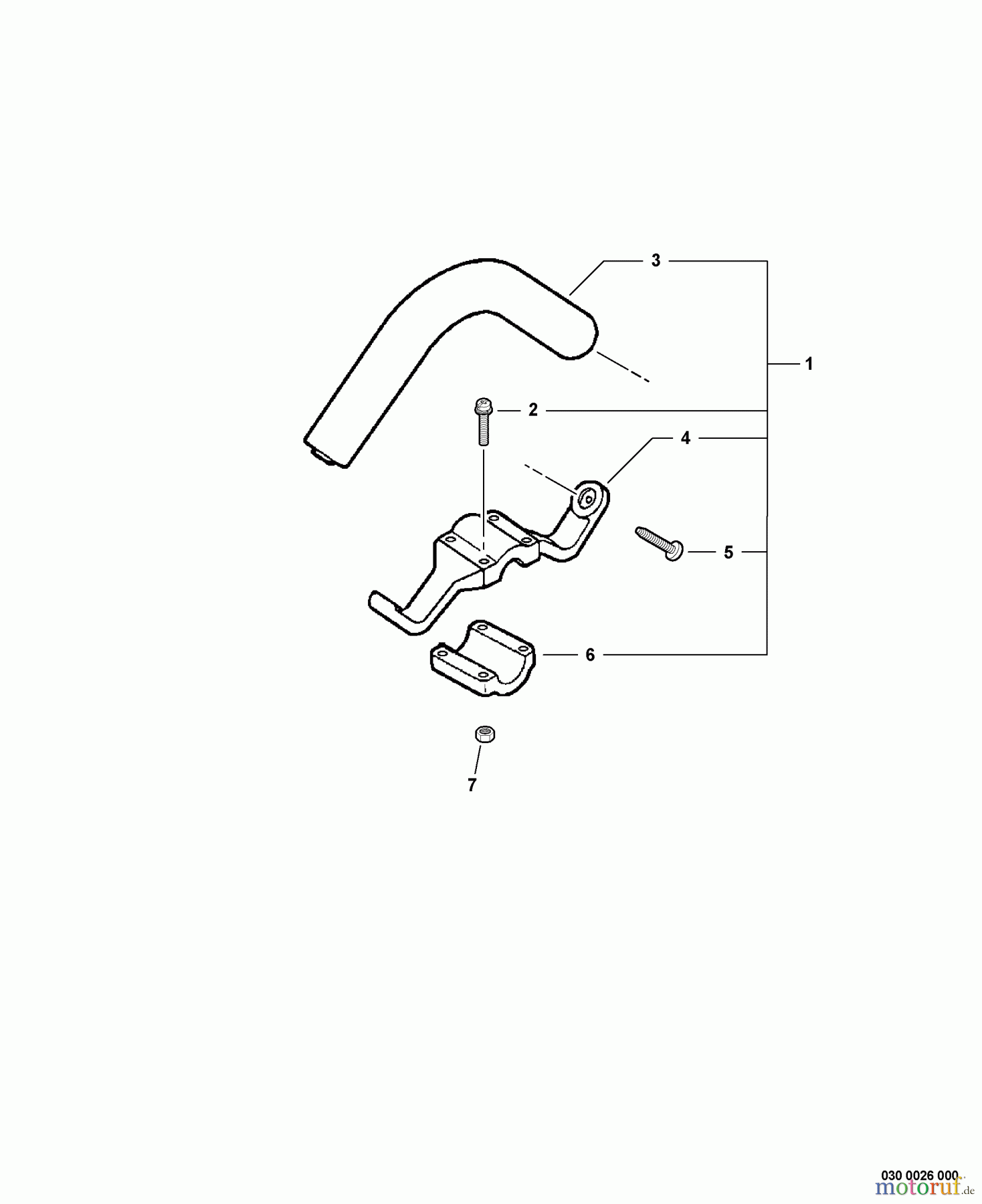 Echo Heckenscheren HCA-260 - Echo Hedge Trimmer, S/N: S77812001001 - S77812999999 Front Handle