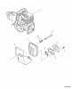 Echo SHC-210 - Shaft Hedge Trimmer, S/N: 10001001 - 10999999 Ersatzteile Exhaust  S/N: 10001001 - 10001100