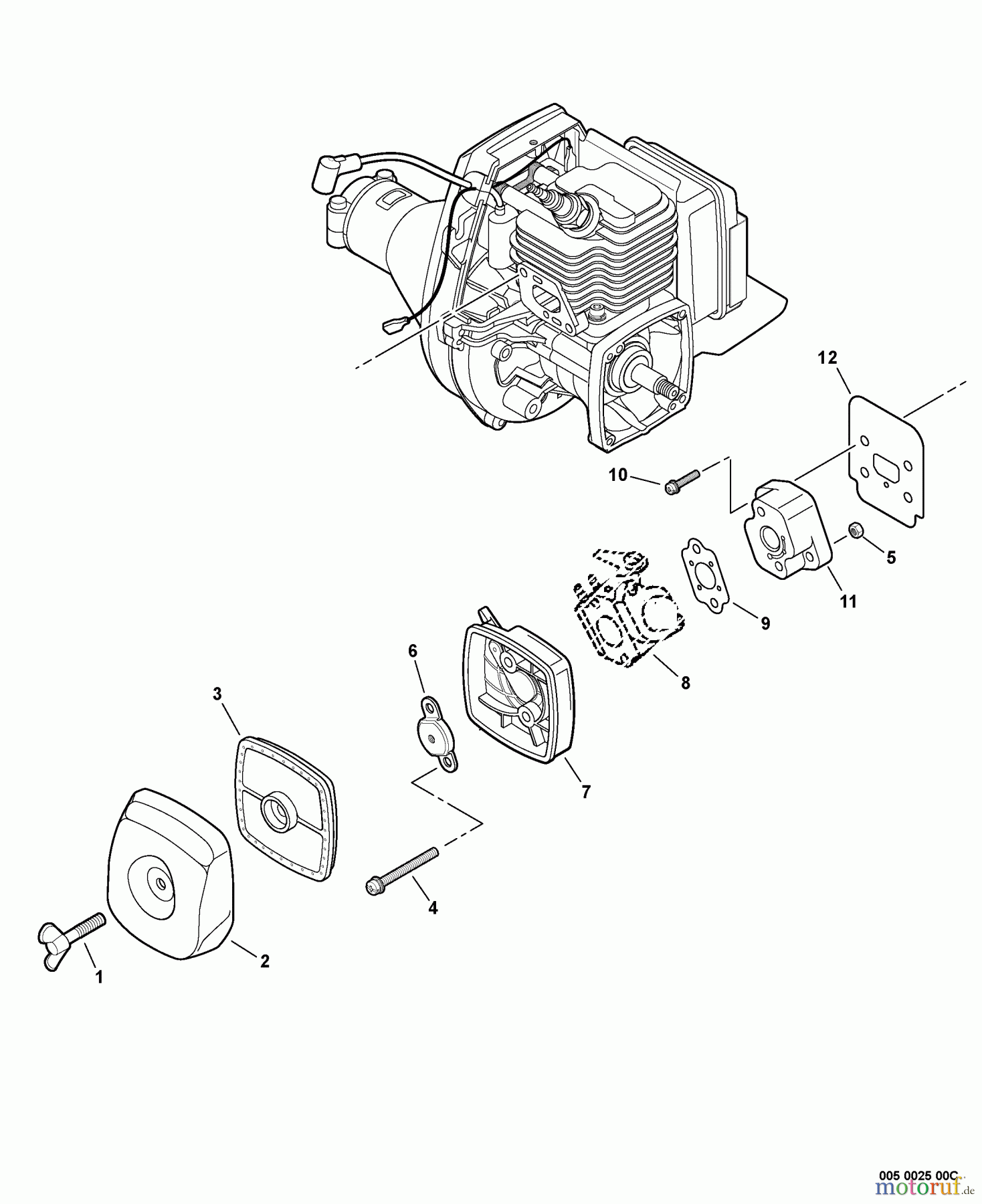  Echo Heckenscheren SHC-211 - Echo Shaft Hedge Trimmer, S/N: 02001001 - 02999999 Intake