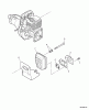 Echo SHC-210 - Shaft Hedge Trimmer, S/N: 07001001 - 07999999 Ersatzteile Exhaust
